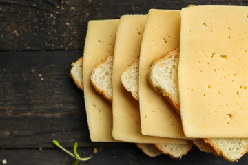 cheese, sandwich, mint, bread (delicious snack). Top. Food background