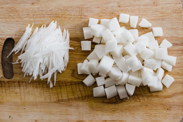 daikon cut two ways