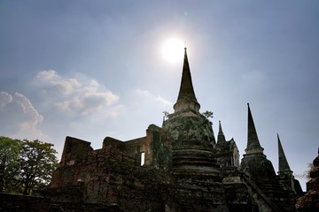 Fototapeta premium The Wat Mongkol Bophit is a Buddhist temple located in Ayutthaya, Thailand. This place also be one of ayutthaya historical park.