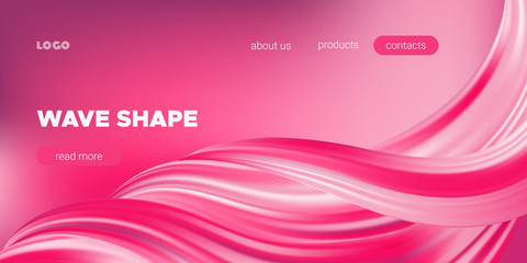 Pink Abstract 3d Liquid Shape.