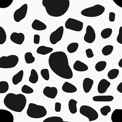 Abstract Black dot on white background or backdrop.