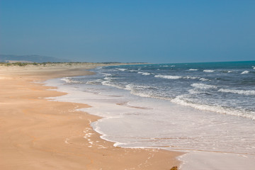 Deserted sandy beach of Patara with a length of 20 km. At the beginning of the season, when there are no tourists
