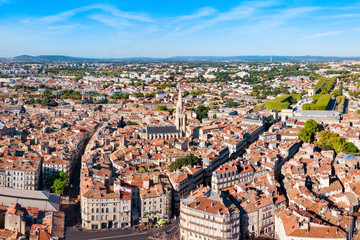 Montpellier aerial panoramic view, France