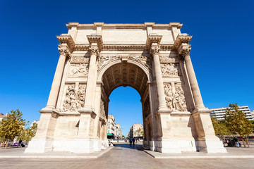 Fototapeta na wymiar Porte Royale triumphal arch, Marseille