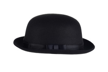 men isolated bowler black hat