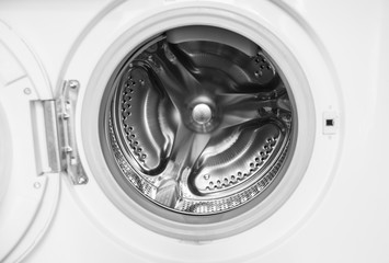 Washing machine drum centre view