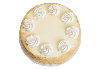 top view cookie crumble cake with frosting