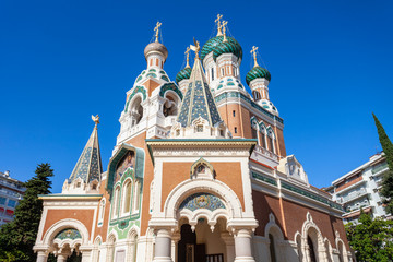 Fototapeta na wymiar St Nicholas Orthodox Cathedral, Nice