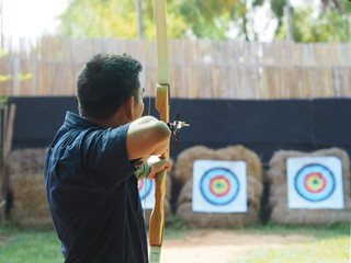 man with target