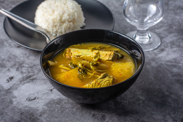 Southern sour soup with fish.