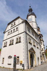 Das Rathaus in Eisenberg, Thüringen, Deutschland
