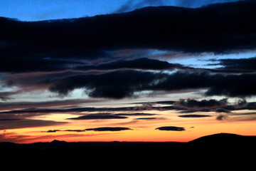 sunset in the mountains