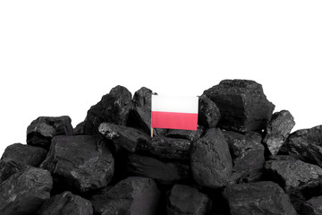Polish coal, coal with the Polish flag