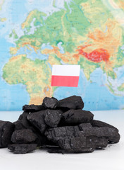 Polish coal, coal with the Polish flag