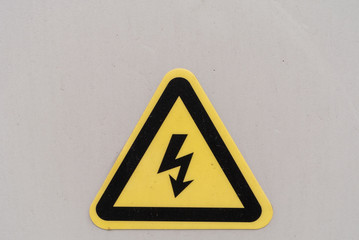 high voltage warning sign
