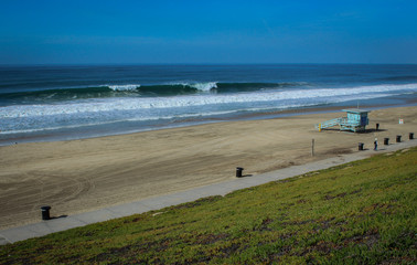 Sunny Day at Torrance Beach, city of Torrance, South Bay of Los Angeles County, Southern California