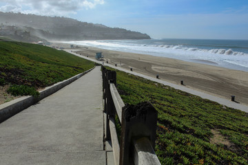 Ramp Leading Down to Torrance Beach, South Bay of Los Angeles County, California