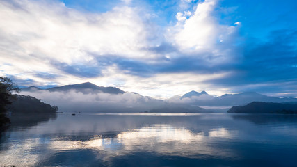 Beautiful landscape of lake and mountain at Sun Moon Lake 1