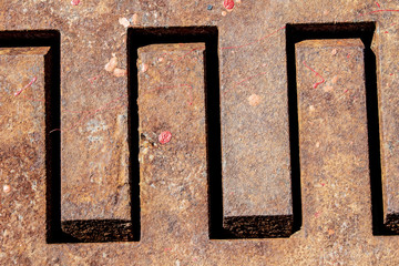 Metal connection close-up