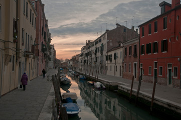 Fototapeta na wymiar Venezia al Tramonto