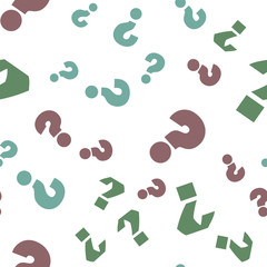 Question mark education, school concept. Seamless vector EPS 10 pattern. Flat style