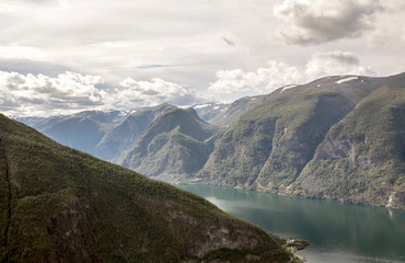 Fjords in the south of Norway on a sunny day