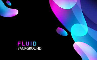 Fluid abstract background. Colorful liquid shape composition.