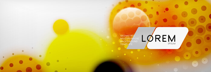 Background abstract - blurred dotted color circle shape, techno bubbles