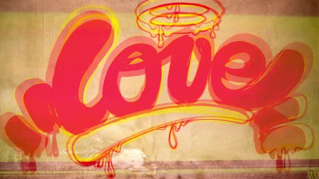 graffiti word love art spray urban romance