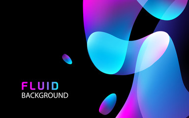 Fluid abstract background. Colorful liquid shape composition.