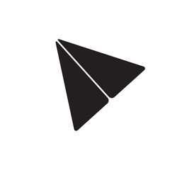 Paper plane black icon