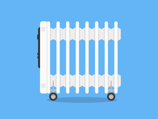 Oil filled radiator heater electric heater Illustration Vector Icon