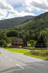 Ancient pagan wood churches in Kaupanger. Kaupanger is a town in the province of Sogn og Fjordane in the region of Vestlandet, Norway