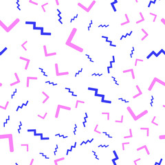 Colorful pattern with different shapes objects. Texture background for textile, print, paper, fabric background, wallpaper