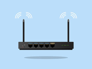 Wifi Router wireless Internet Vector Icon 5G Illustration