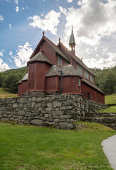 Ancient pagan wood churches in Kaupanger. Kaupanger is a town in the province of Sogn og Fjordane in the region of Vestlandet, Norway