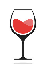 Glass of Wine Icon Vector
