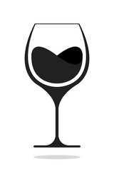 Glass of Wine Icon Vector