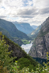 Fjords in the south of Norway on a sunny day