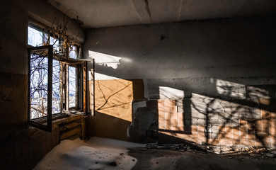 abandoned factory interior