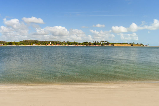 A view of Fort Orange from Coroa do Aviao islet - Igarassu, Pernambuco, Brazil