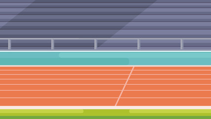 Tribunes and running track