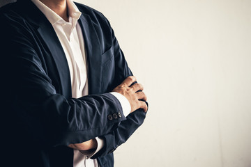 Successful concept. Businessman expressing to celebrate his success.