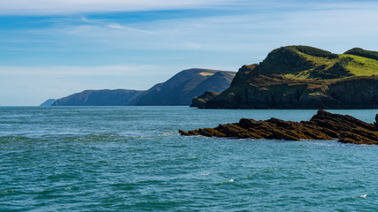Fototapeta premium The Bristol Channel coast near Hele Bay, North Devon, England, UK