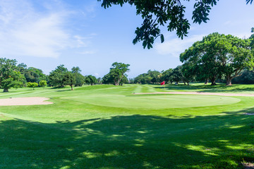 Golf Course Green Flagstick Scenic