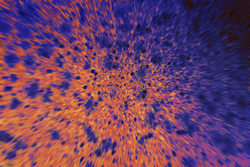 Cosmic background of the galaxy with the effect of movement and approximation.