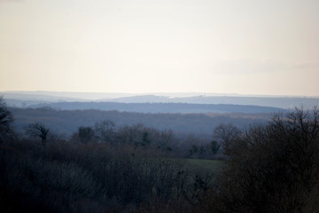 Obraz premium Soir d'hiver sur le Morvan