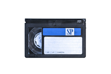 Naklejka premium EC-45 VHS tape. Mini VHS magnetic tape. Video recording media. 