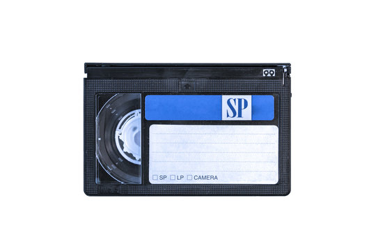 EC-45 VHS tape. Mini VHS magnetic tape. Video recording media. 