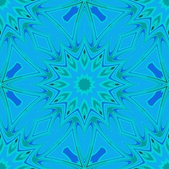 Blue color seamless floral pattern. Vector illustration. For design, fashion print